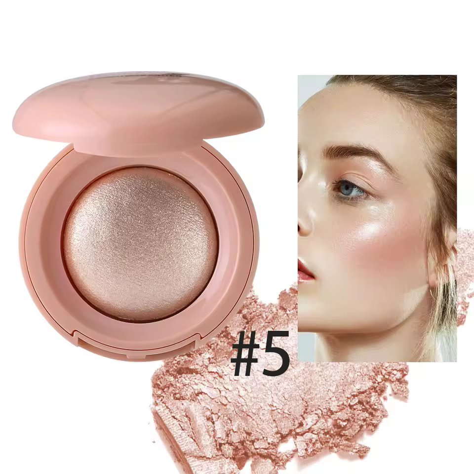 Lightweight Non-Greasy Glitter Powder with Subtle Shimmer Monochrome Face Brightening Highlighter