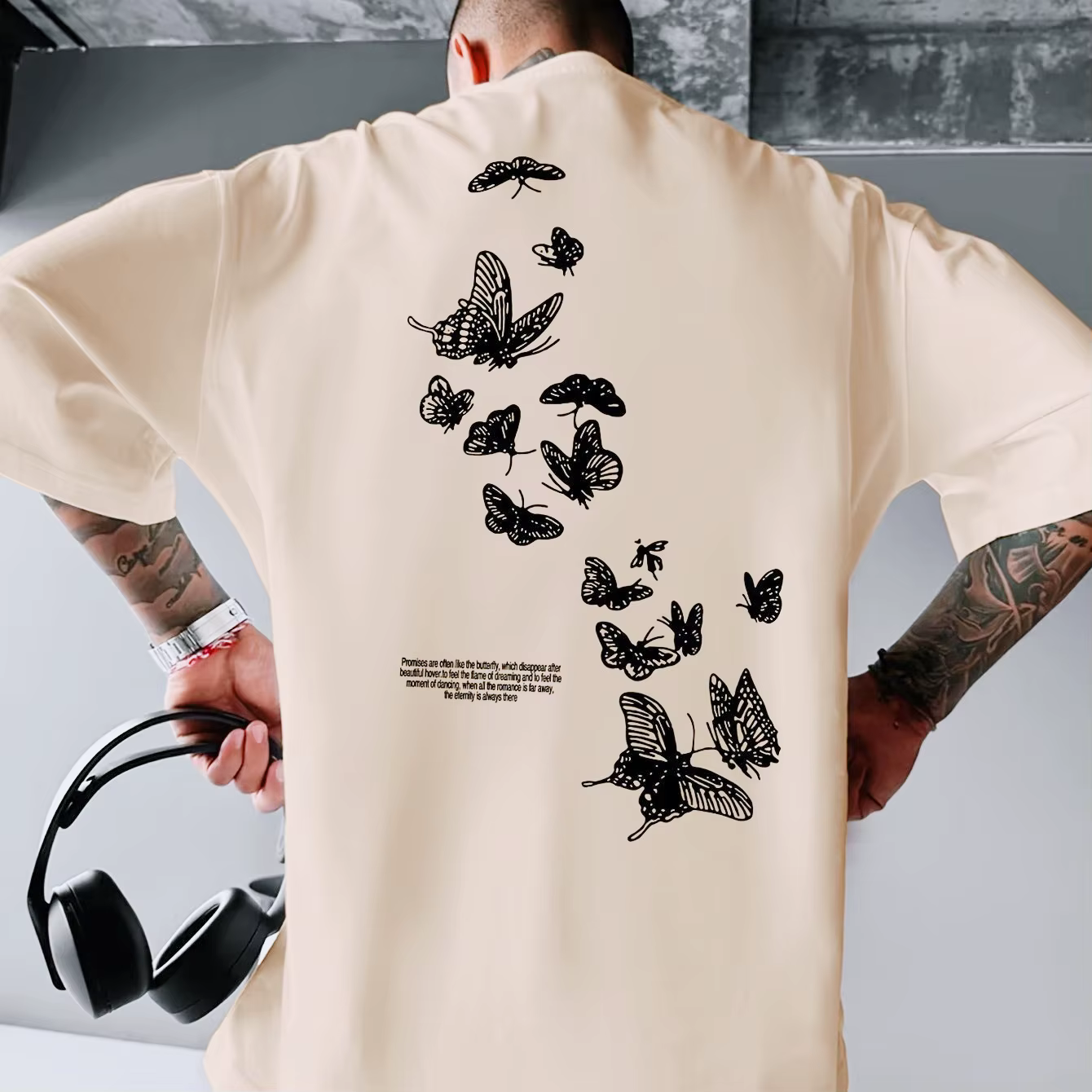 Loose Street Cotton Creative Design Pattern Printed T-Shirt