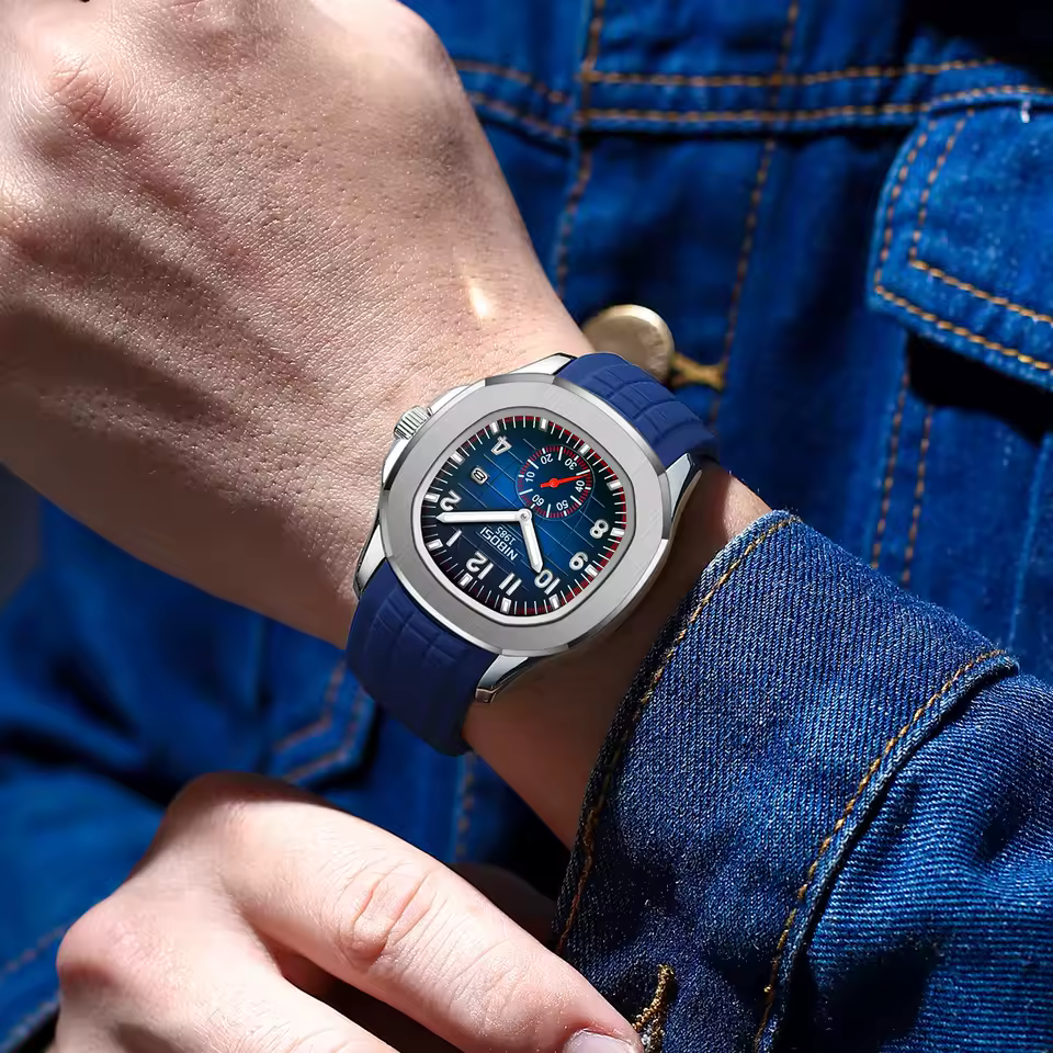 Luxury Auto Date Waterproof Luminous Quartz  For Sport Mens Watches