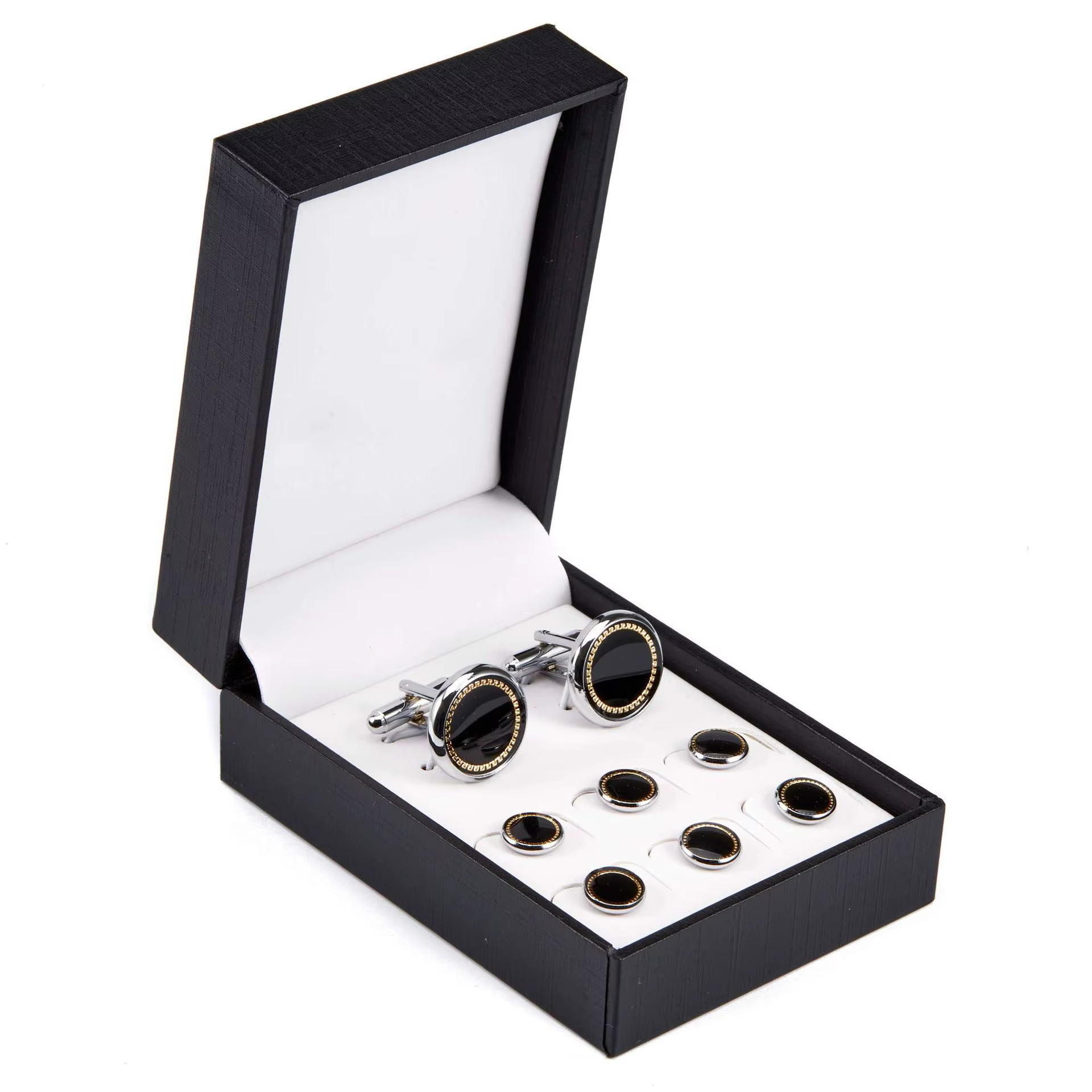 High Quality Luxury Wedding Set Round Cufflink Set Jewelry Tuxedo