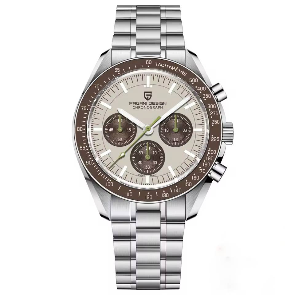 Luxury Quartz Watch For Man Chronograph AR Sapphire Mirror Luminous - Image 4