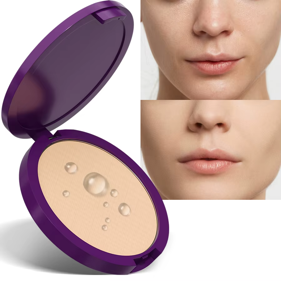 Matte Full Coverage Pressed Powder Foundation Oil Control Flawless Weightless Finishing Powder Makeup