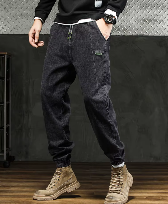 Men Outdoor Workwear Style Stretch Cuffed Tapered Comfortable Versatile Casual Pants