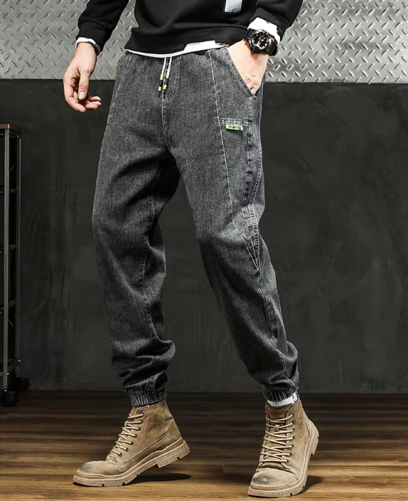 Men Outdoor Workwear Style Stretch Cuffed Tapered Comfortable Versatile Casual Pants - Image 3