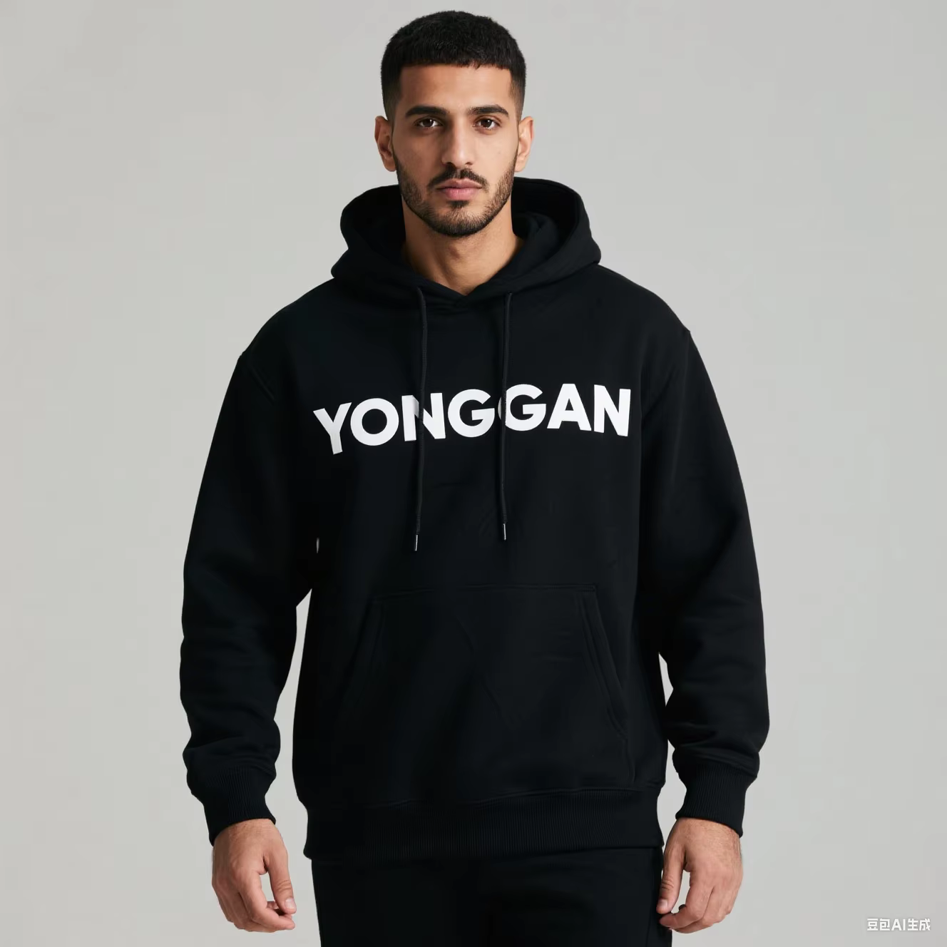 Men's Casual Street Fashion Printed Hooded Sweatshirt