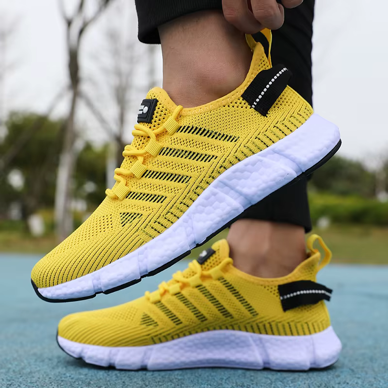Men's Running Breathable Mesh Knitted Walking Outdoor Exercise Tenis Shoes - Image 4