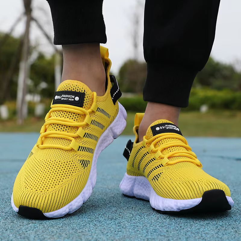 Men's Running Breathable Mesh Knitted Walking Outdoor Exercise Tenis Shoes - Image 5