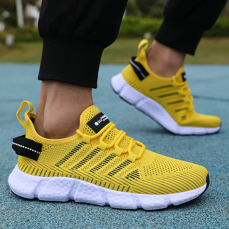 Men's Running Breathable Mesh Knitted Walking Outdoor Exercise Tenis Shoes - Image 6