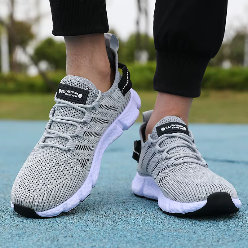 Men's Running Breathable Mesh Knitted Walking Outdoor Exercise Tenis Shoes - Image 8