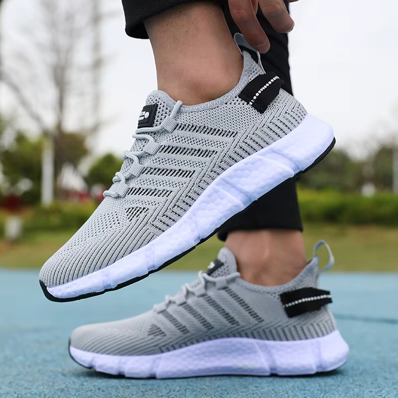 Men's Running Breathable Mesh Knitted Walking Outdoor Exercise Tenis Shoes - Image 9