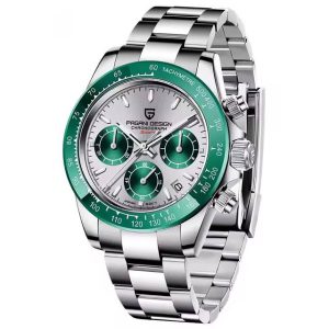 Men's Sapphire Retro Chronograph Stainless Steel Waterproof Watch