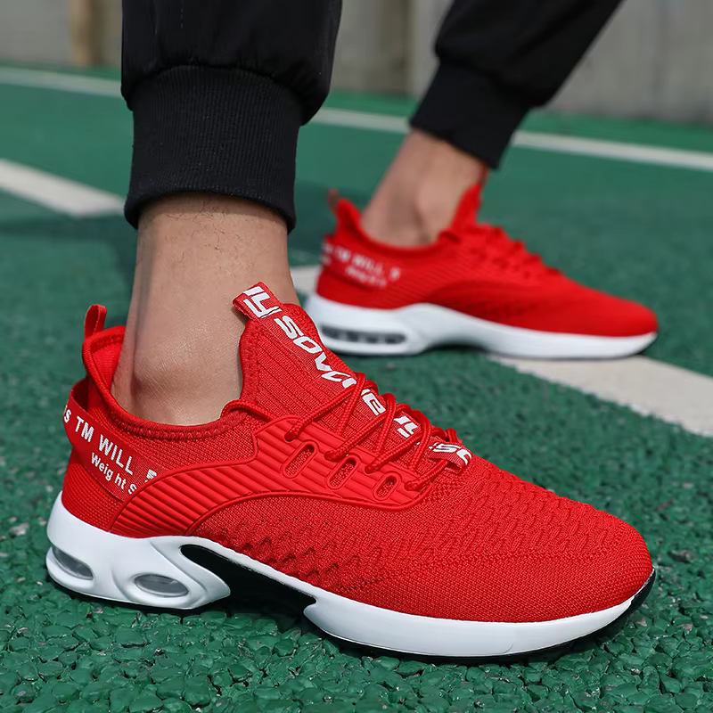 Men's Soft Sneakers Breathable Mesh Fashionable Sports Style Shoes