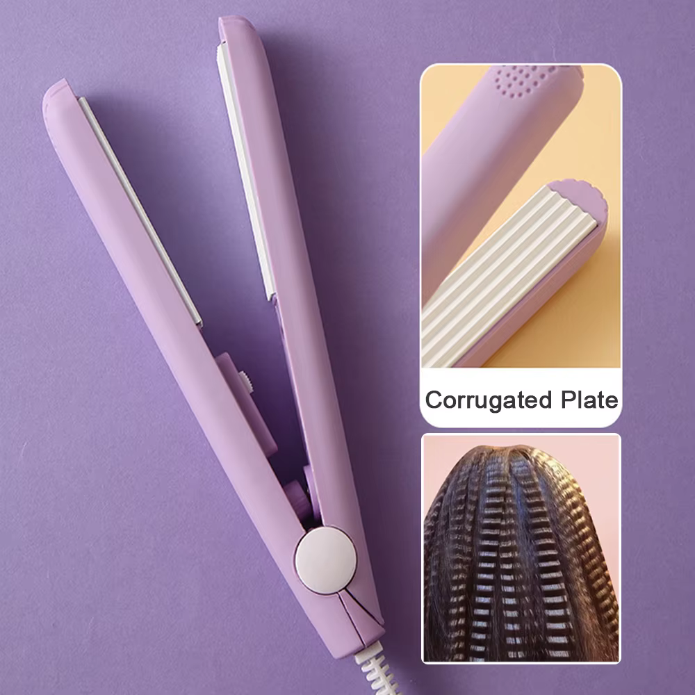 Fluffy Splint Flat Iron Curling Corrugated Plate Pro Electric Hair Crimper