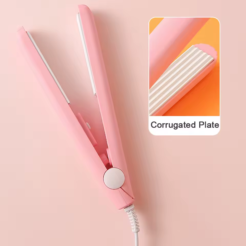 Fluffy Splint Flat Iron Curling Corrugated Plate Pro Electric Hair Crimper - Image 3