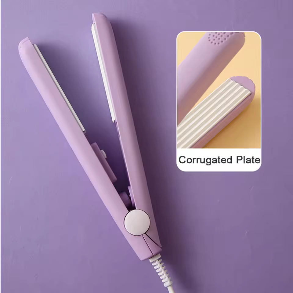 Fluffy Splint Flat Iron Curling Corrugated Plate Pro Electric Hair Crimper - Image 2