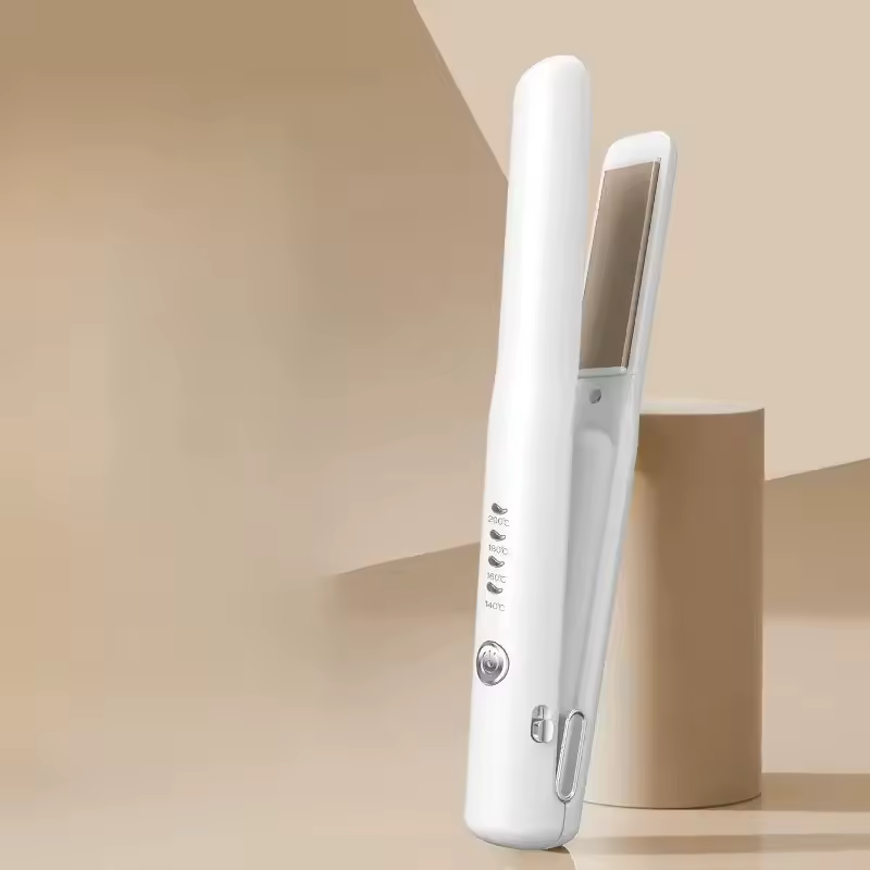 Mini Wireless Usb Rechargeable Hair Straightener And Curler Hair Fluffy Corn Plywood Home Hair Salon
