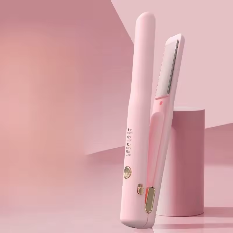 Mini Wireless Usb Rechargeable Hair Straightener And Curler Hair Fluffy Corn Plywood Home Hair Salon - Image 6