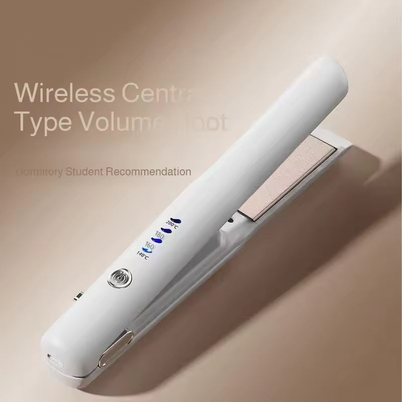 Mini Wireless Usb Rechargeable Hair Straightener And Curler Hair Fluffy Corn Plywood Home Hair Salon - Image 4