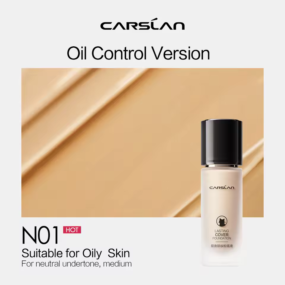 Matte Oil Long-lasting Full Coverage Control Whitening Moisture Matte Liquid Face Foundation