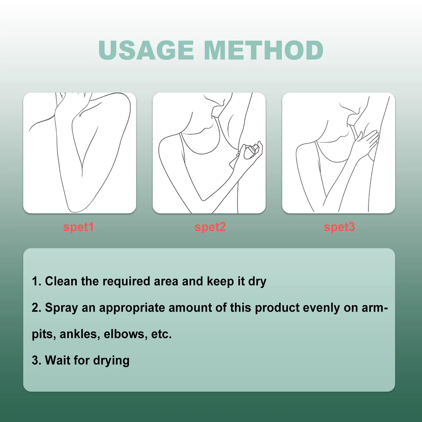 Moisturizing Refreshing Soft Skin Anti Sweat Remove Smell Removal Deodorant Spray - Image 3