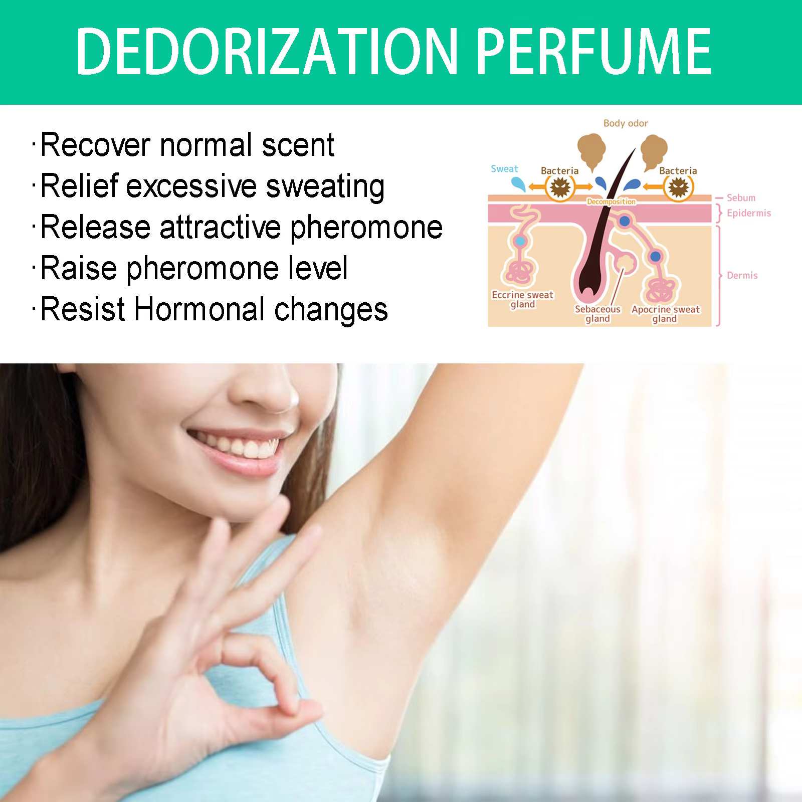 Moisturizing Refreshing Soft Skin Anti Sweat Remove Smell Removal Deodorant Spray - Image 6