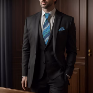 Multicolor Ripple Geometric Classic Extra Long Mens Ties Set