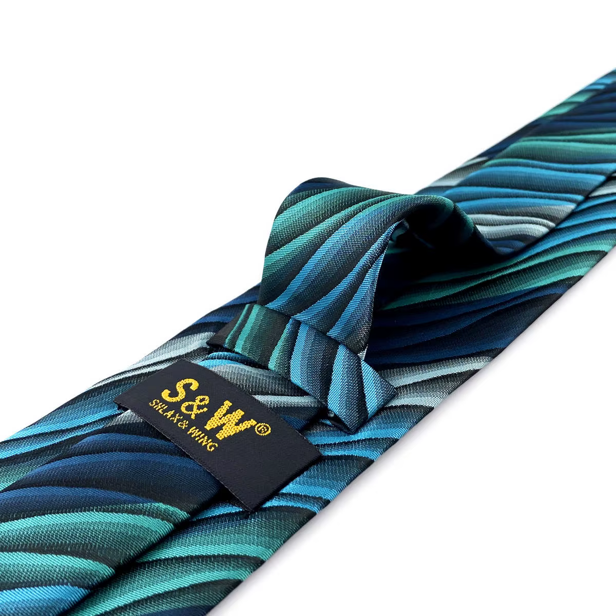 Multicolor Ripple Geometric Classic Extra Long Mens Ties Set - Image 5