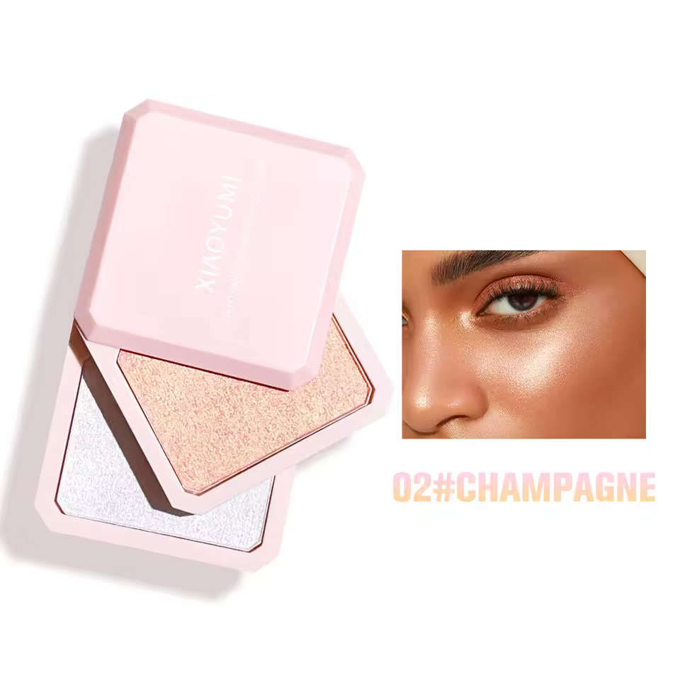 Natural Mash Fine Shimmer Pearl Highlight Contouring Palette Double-layer Highlighter Powder