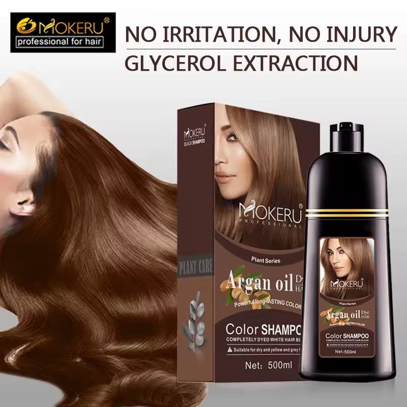 Natural Organic Brown Hair Color Permanent Hair Coloring Shampoo - Image 3