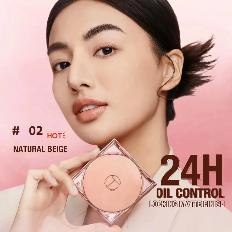 Oil-control 24 Hours Long Lasting Waterproof Matte Face Makeup Cosmetic Setting Compact Powder