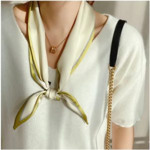 Outing Leisure Imitation Silk Ribbon Classic Versatile Neckerchief
