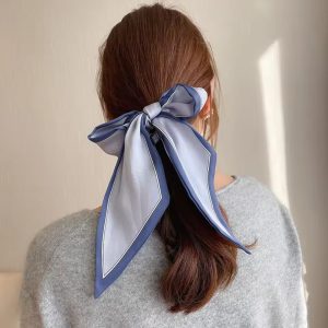Outing Leisure Imitation Silk Ribbon Scarf Classic Versatile Hair Scarves Shawls