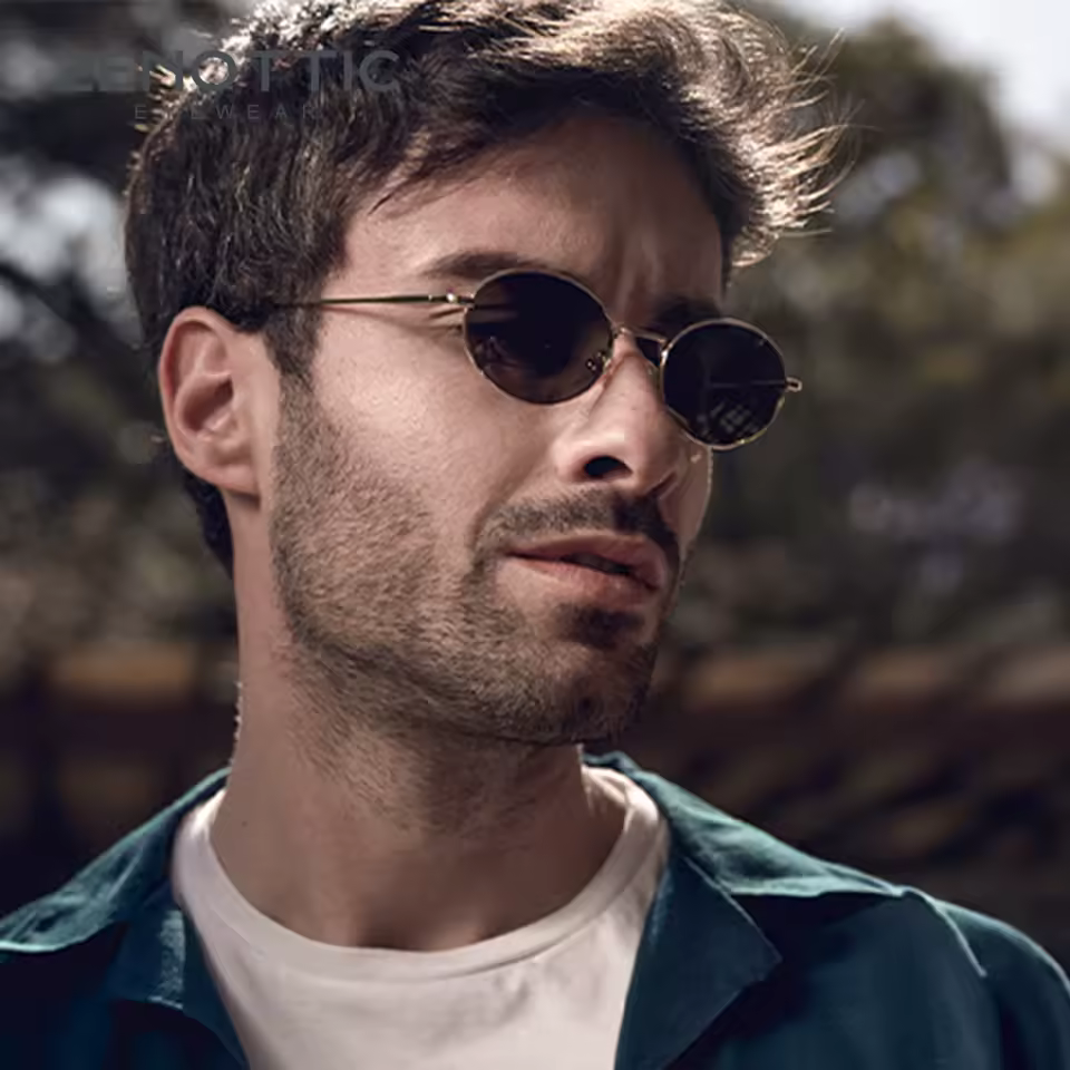 Oval Polarized Sunglasses for Trendy Round  Sunnies Small Sun Glasses