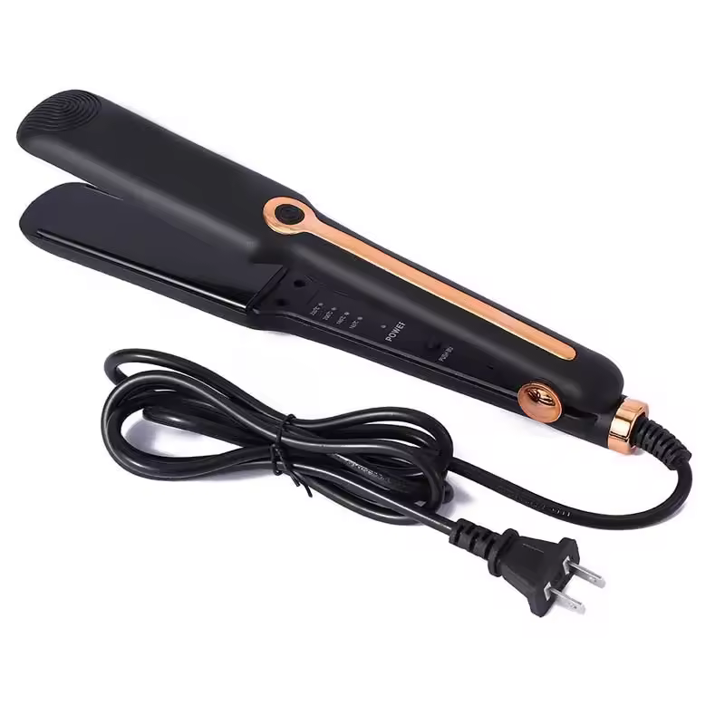 Professional Ceramic Flat Iron Negative Ion Wide Plate Temperature Adjustable Straightening Iron - Image 6