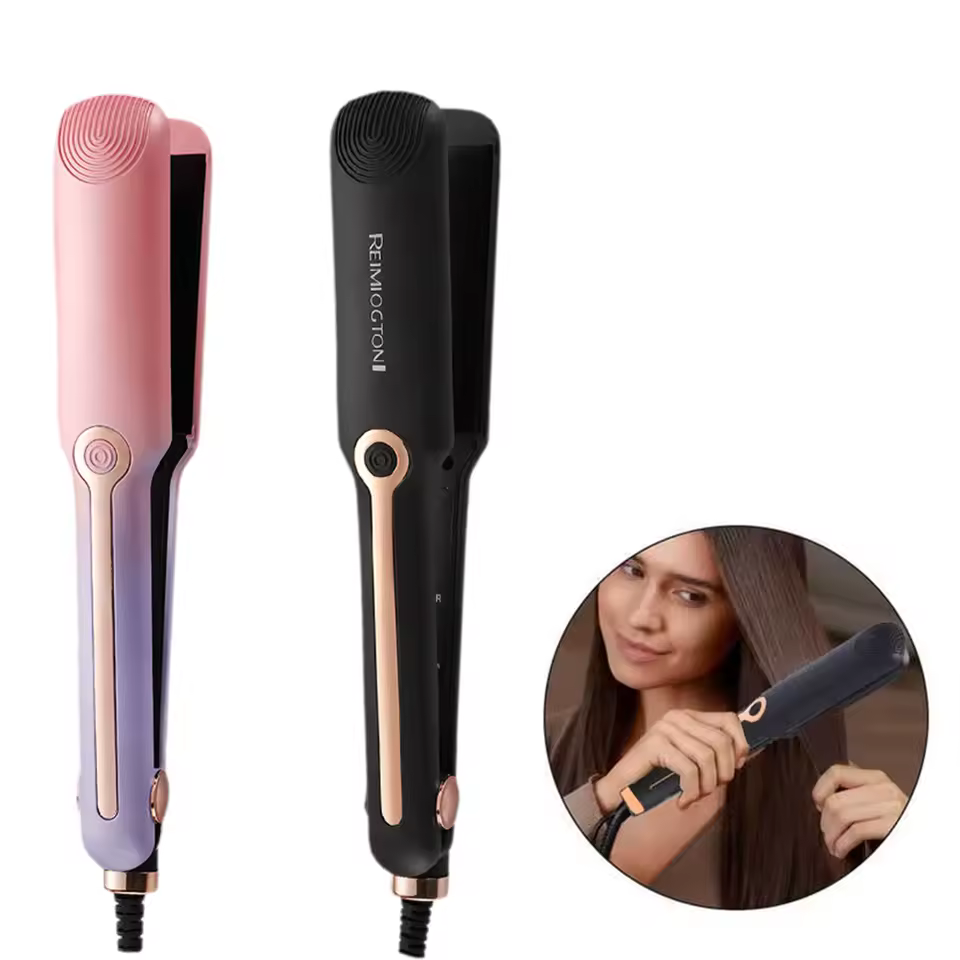 Professional Ceramic Flat Iron Negative Ion Wide Plate Temperature Adjustable Straightening Iron - Image 3