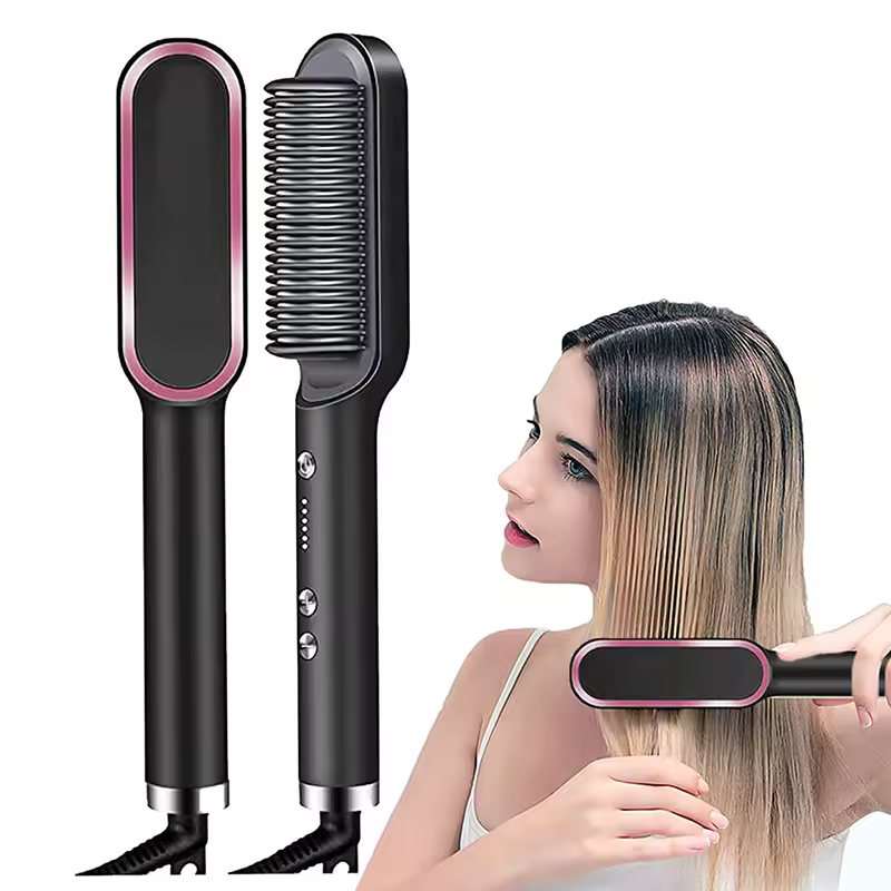 Professional Hair Comb Brush Beard Hair Straightener With Anti-Scald Feature