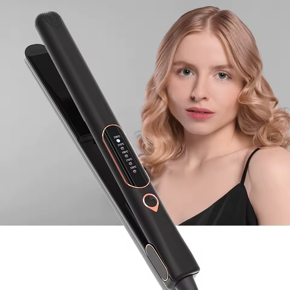 Professional Hair Flat Iron Tourmaline Ceramic Plate 450°F Keratin Treatment Salon Styling Tools