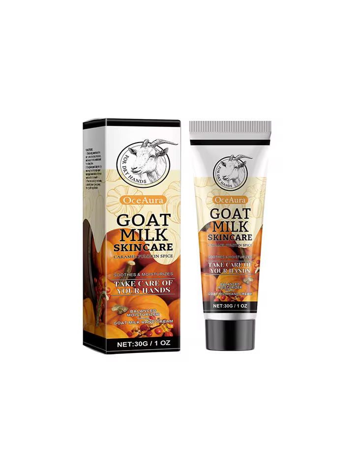 Pumpkin and Caramel Spices Walnut Vanilla Aroma Goat Milk Skincare Hand Cream