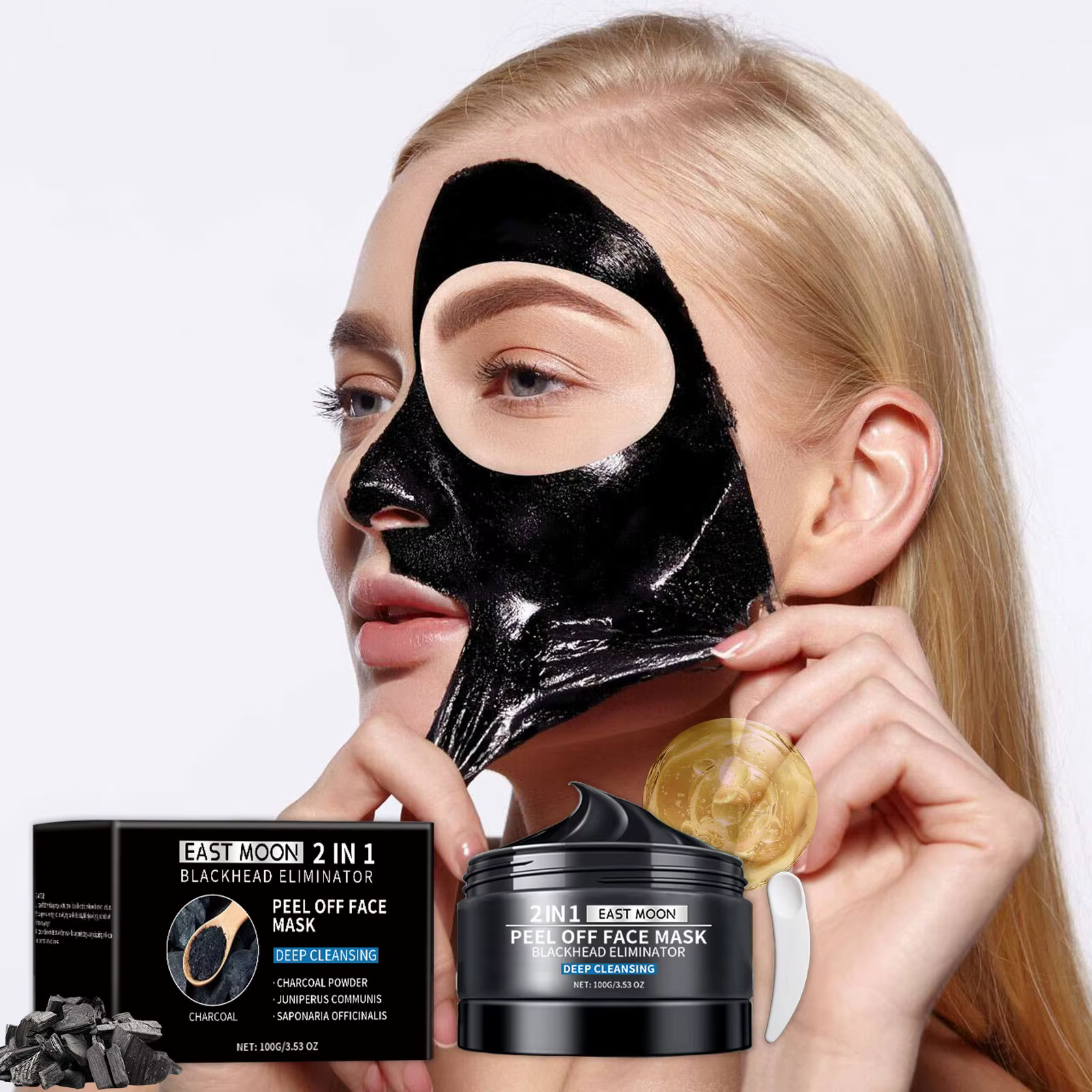 Purifying Shrink Pore Deep Cleansing Oil Control Bamboo Charcoal Blackhead Remover Mask
