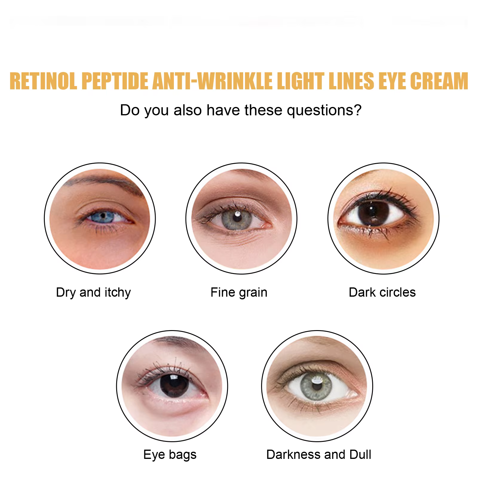 Reduce Dark Circles Eye Bag Remover Improve Puffiness Fade Eyes Fine Lines Brighten Eye Cream - Image 4