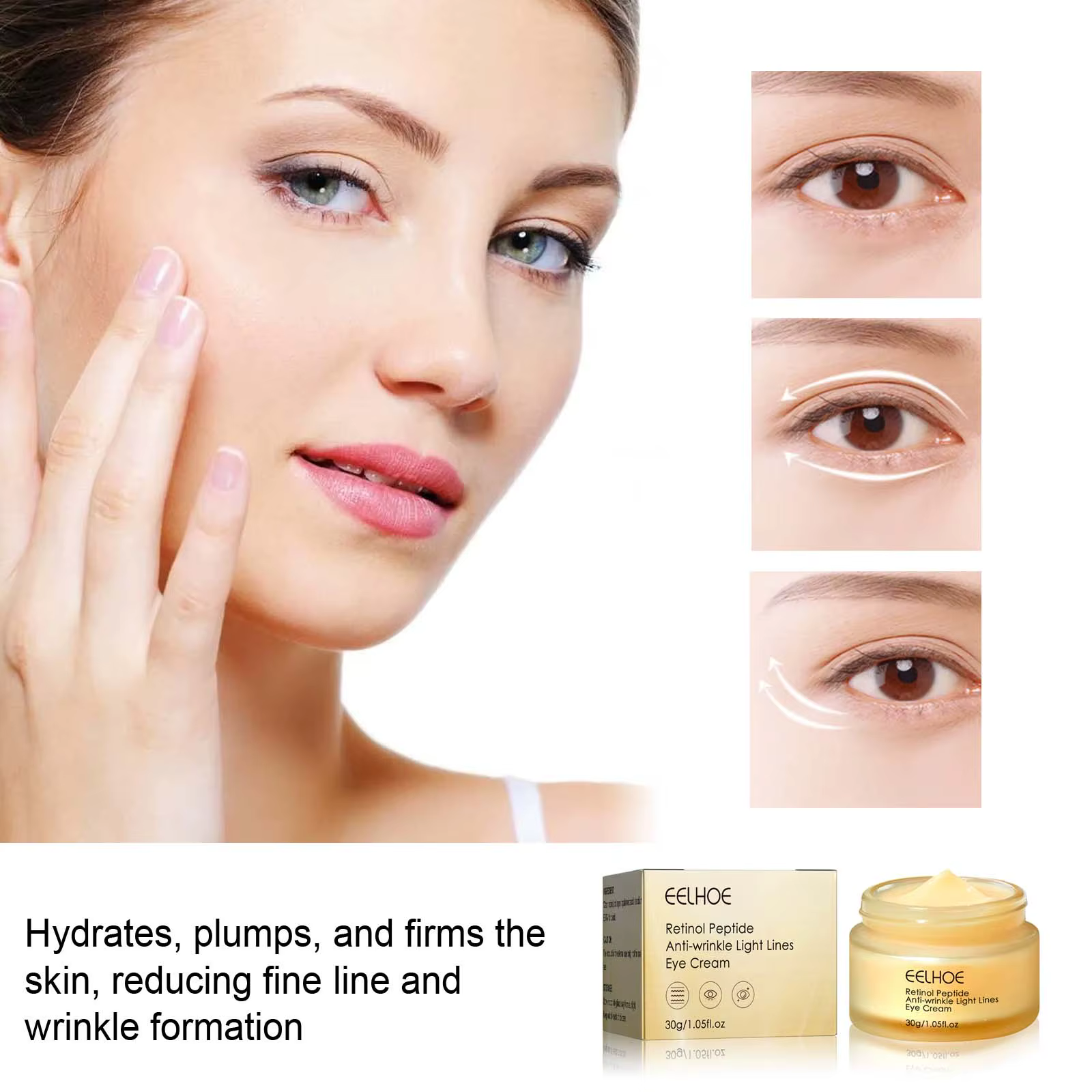 Reduce Dark Circles Eye Bag Remover Improve Puffiness Fade Eyes Fine Lines Brighten Eye Cream - Image 3