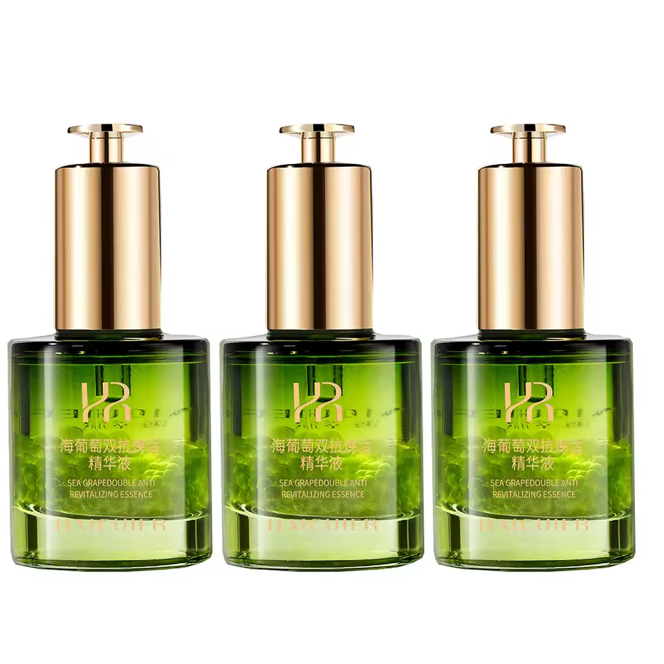 Double Anti Revitalizing Essence Oil Collagen Peptide Sea Grape Anti-Aging Firming Face Serum