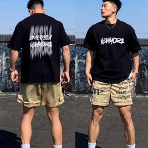 Short Sleeves O-Neck Loose Breathable Street Sports T-shirt