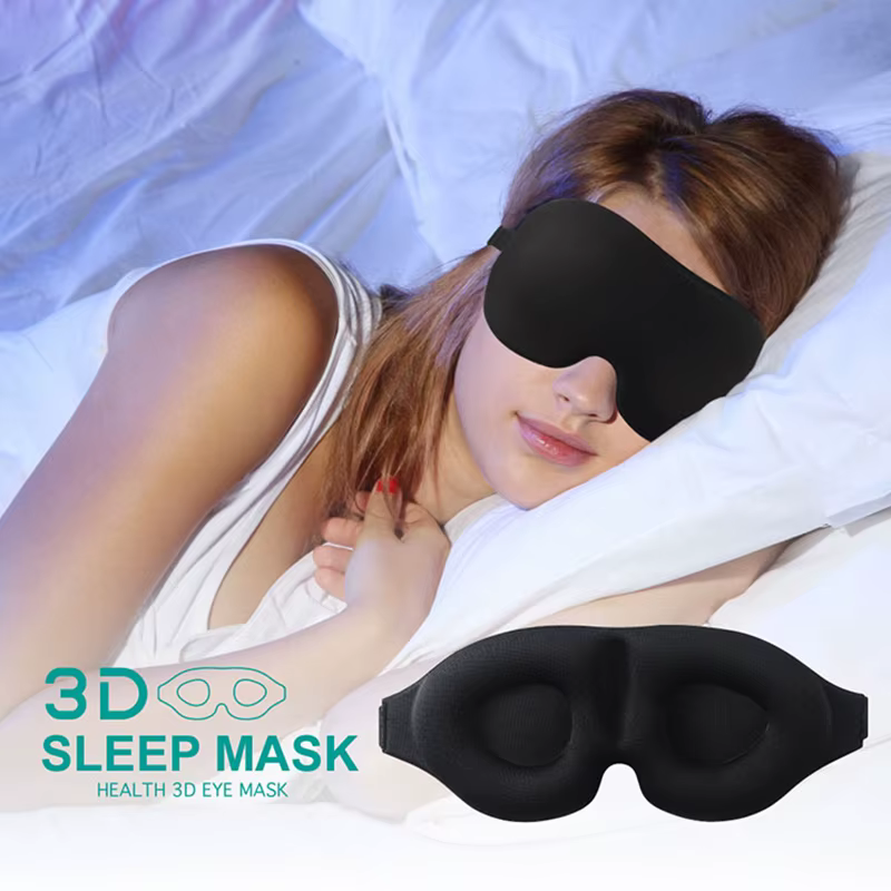 Sleeping 3D Contoured Cup Blindfold Concave Molded Block Out Light With Eyepatch Eye Mask