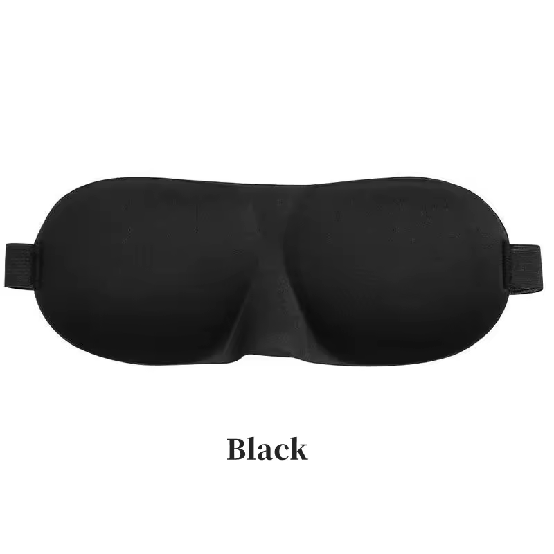 Sleeping 3D Contoured Cup Blindfold Concave Molded Block Out Light With Eyepatch Eye Mask - Image 2
