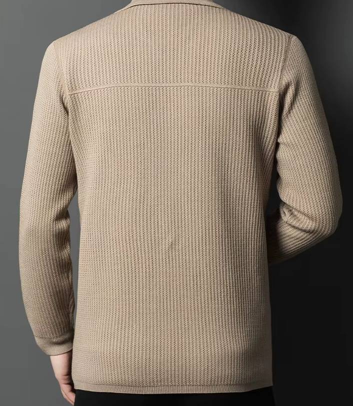 Soft Knitted High-Quality Cardigan Elastic Velvet Long-sleeved Knitted Sweater - Image 3