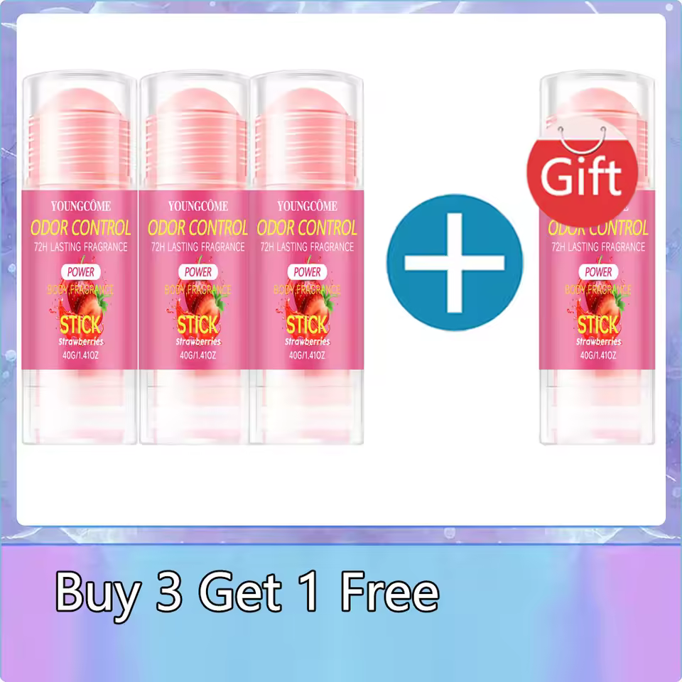 Strawberry Deodorant set-72H Freshness Aluminum-Free Sweet Scent Safe for Sensitive Skin