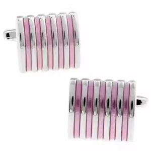 Stripes Business Design 4 Colors Option Pair Retail Cuff Links