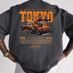 Supercar Print Authentic Streetwear Culture Cotton Graphic T-Shirt