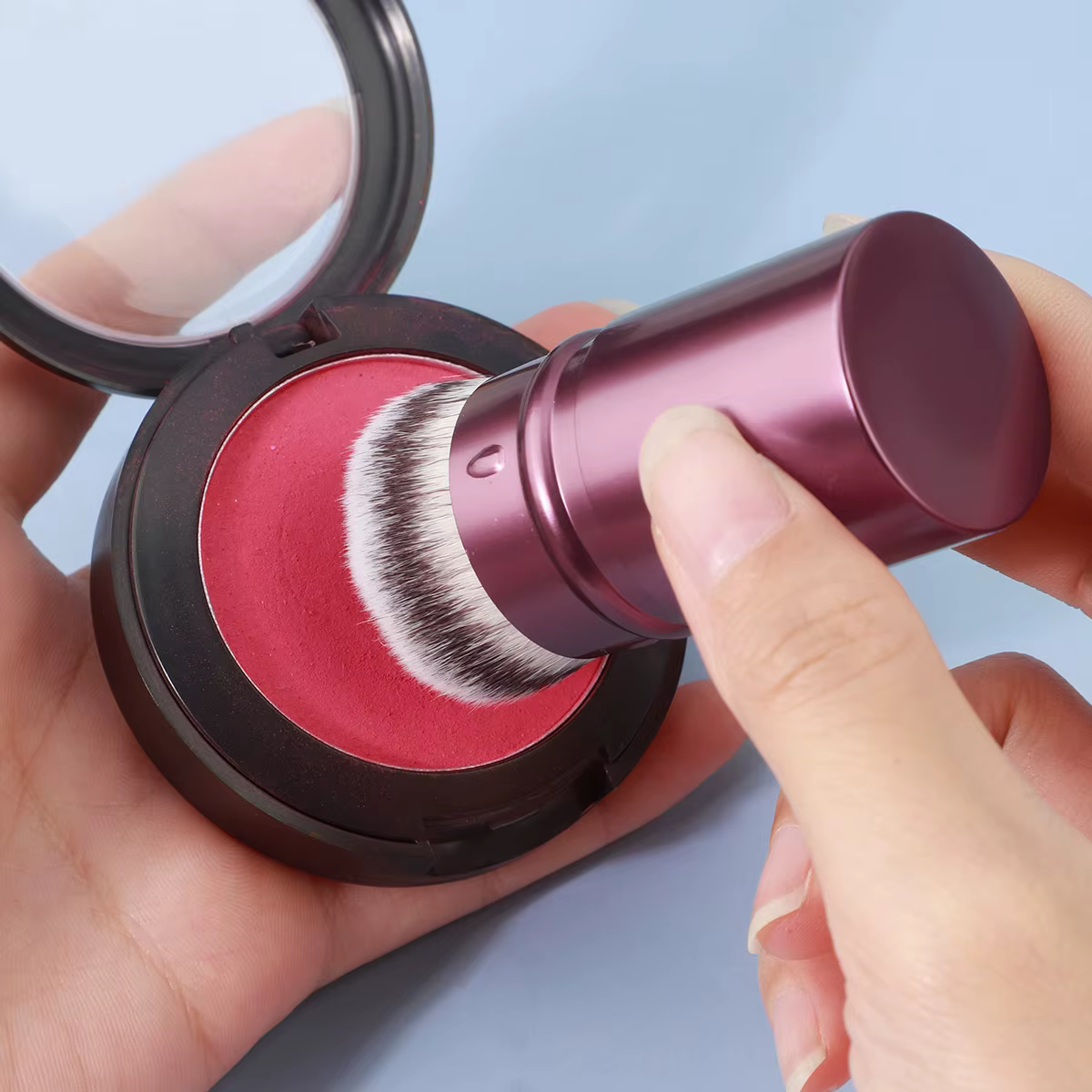 Travel Portable Multifunctional Makeup Brush For Liquid, Cream And Flawless Powder Cosmetics